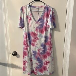 Tie-Dye V-Neck Dress